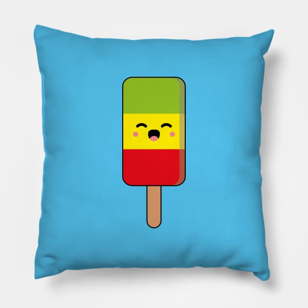 Happy Ice Lolly Pillow by misterghostie