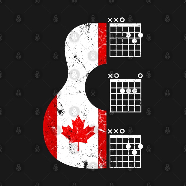 Canada Flag Guitar Chords DAD, Father's Day's Gift by meowstudio