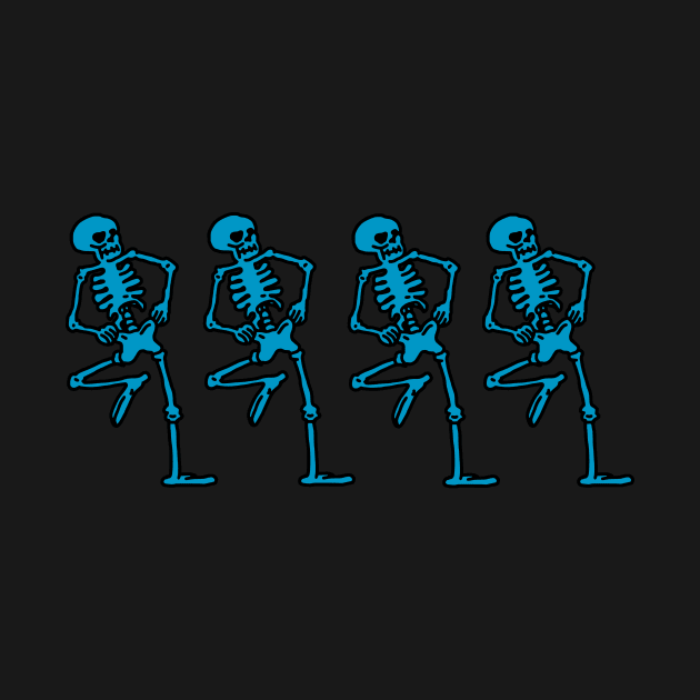 Spooky Scary Skeletons (Cyan) by Graograman