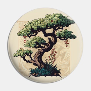 Japanese Bonsai Tree Modern Pin