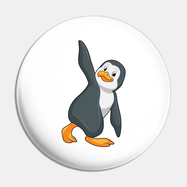 Penguin at Yoga Stretching exercise Pin by Markus Schnabel