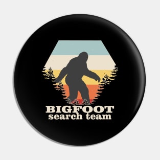 Bigfoot Search Team and Sasquatch T Shirts Pin