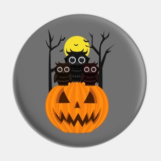 Jack O lantern & Owls Pin