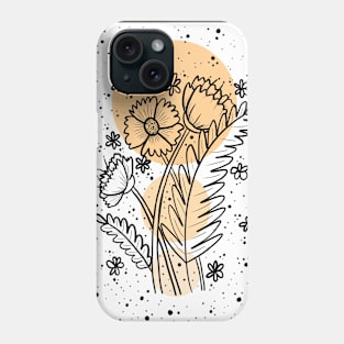 Polka Dot Pattern With Summer Flowers Phone Case