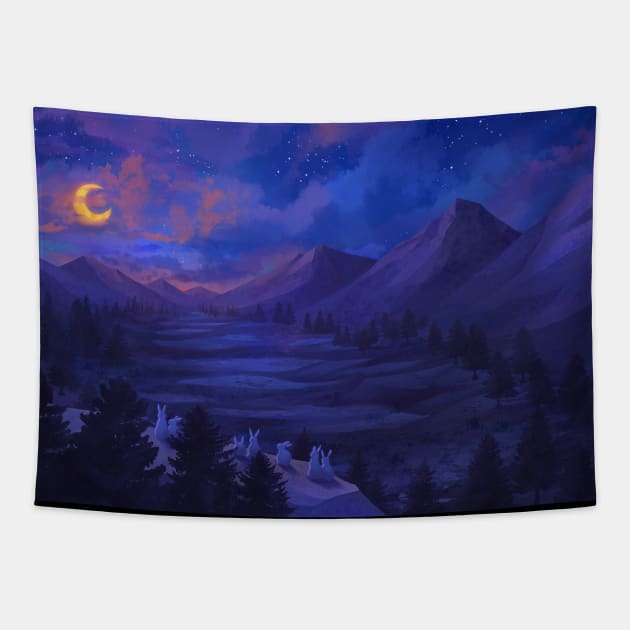 Night Watcher Tapestry by KucingKecil