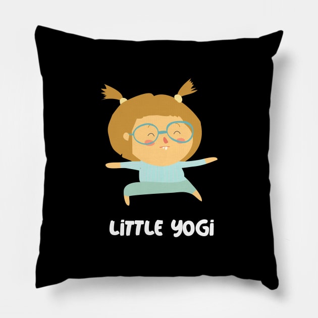 Cute little yogi Pillow by Motivation King