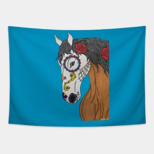 Sugar Skull Horse Tapestry