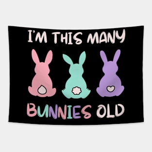 I'm This Many Bunnies Old - Bunny 3rd Birthday 3 Years Old Tapestry