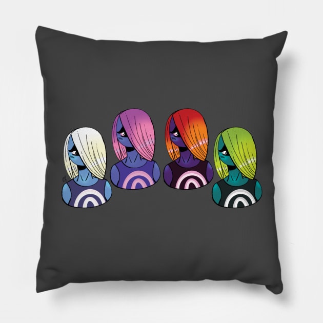 Shy Eye :: Human or Human-Like Characters Pillow by Platinumfrog