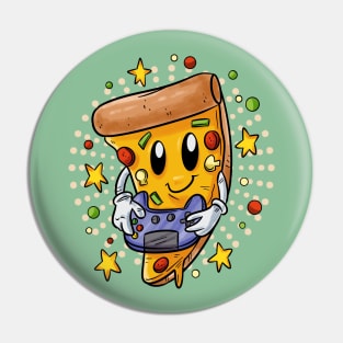 Cute Pizza Gamer Pin