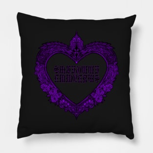Eww Heart Purple Pillow