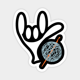 ASL Sign Language Love Crocheting Magnet