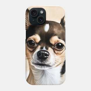 Cute Chihuahua Water Style Portrait Phone Case