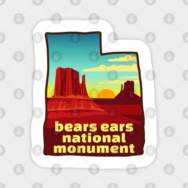 Bears Ears National Monument Utah Magnet by TravelTime