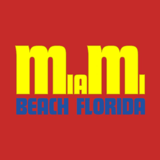 Miami Beach Florida Souvenir Art Deco Architect Typography by peter2art