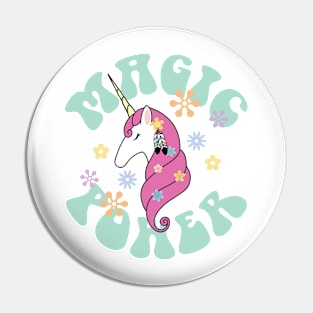 Hippie unicorn Pin