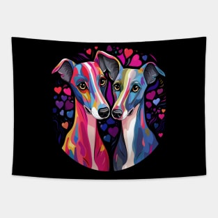 Whippet Couple Valentine Tapestry