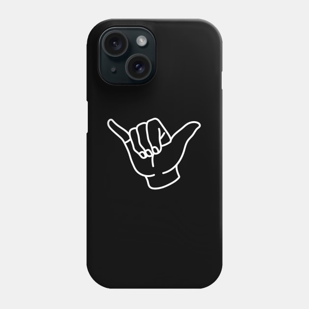 Shaka Minimal Cool Hand Sign for Surfing Culture Phone Case by mangobanana