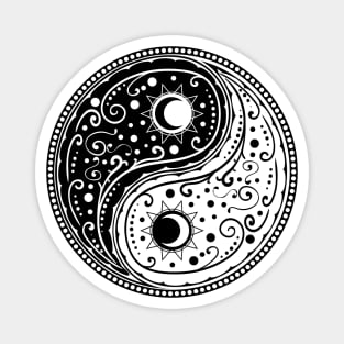 Yin yang sign paisley Magnet