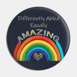 Autism Awareness & Support Equally Amazing Pin