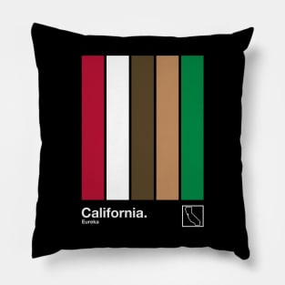 California State Flag  // Original Minimalist Artwork Poster Design Pillow