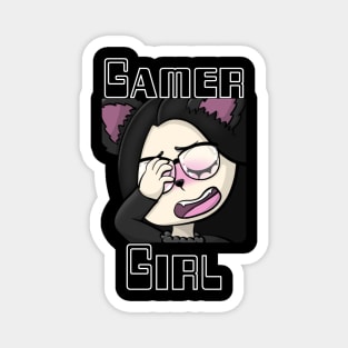 Gamer Girl, Wolf Girl, Facepalm. Twitch streamer emote Magnet