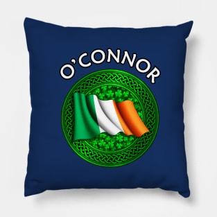 Irish Flag Shamrock Celtic Knot - O'Connor Pillow