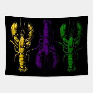 Mardi Gras Crawfish Happy Mardi Gras 2024 Matching Party Tapestry