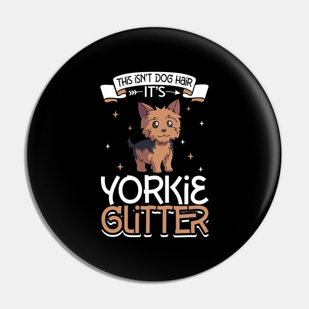 Yorkie glitter Pin by Modern Medieval Design