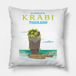 On Vacation in Krabi Thailand Pillow