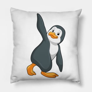 Penguin at Yoga Stretching exercise Pillow