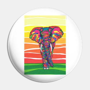 African Elephant Pin