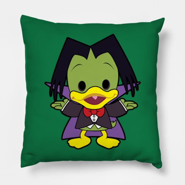 Count Duckula Chibi Pillow by mighty corps studio