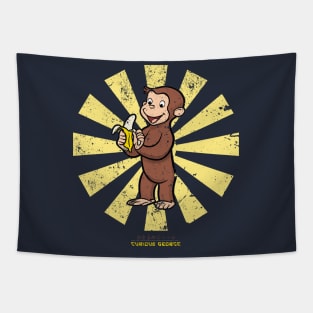 Curious George Retro Japanese Tapestry