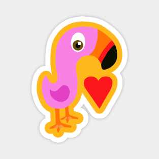 Flamingo Love Magnet