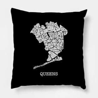 Queens - New York Map Pillow