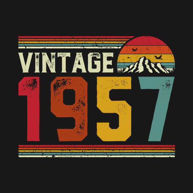 Vintage 1957 Birthday Gift Retro Style by Foatui