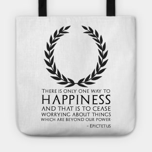 Classical Greek Stoic Philosophy Epictetus Quote On Happiness Tote