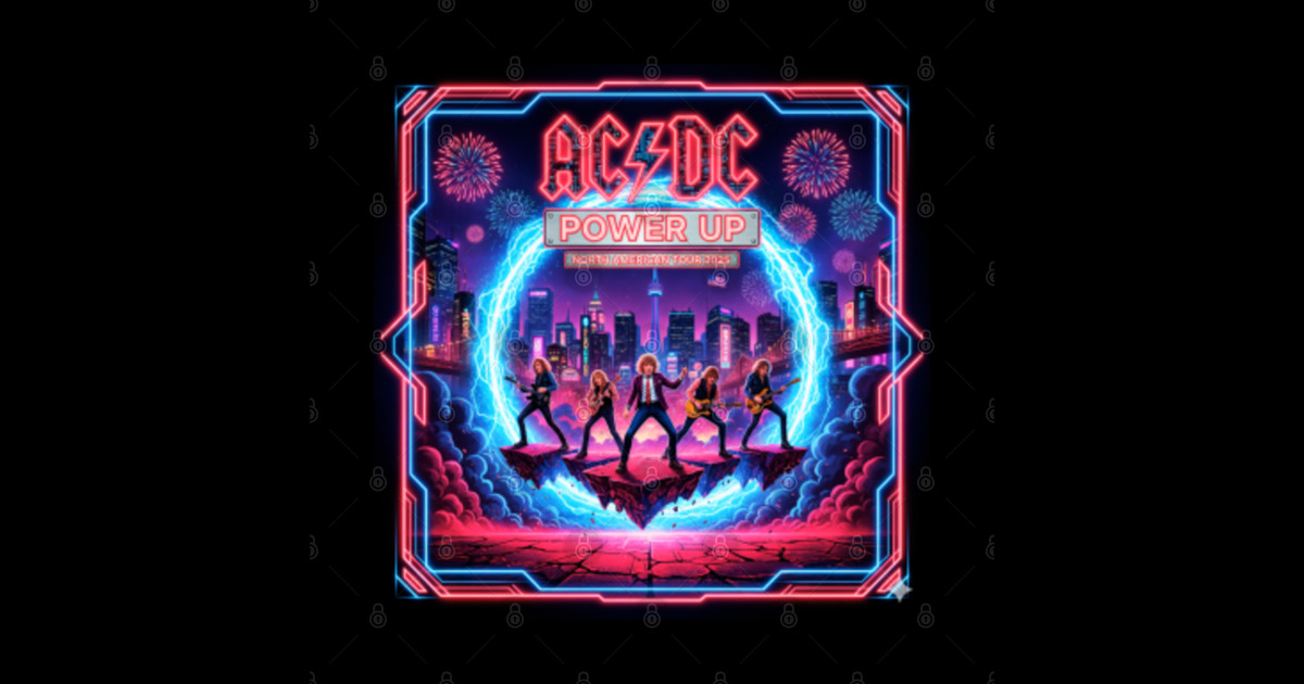 ACDC Power Up North American Tour 2025 Neon Circuit - Ac Dc Acdc Rock ...