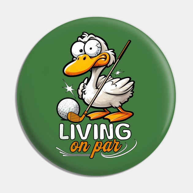 Golfer Funny Golf Living On Par Pin by alcoshirts