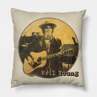 Neil Young Retro Vintage Pillow