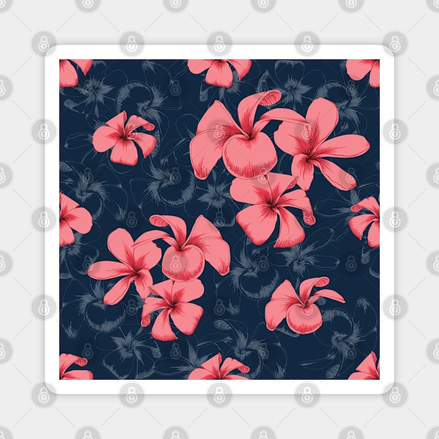 Pattern Flowers Magnet by BlackRose Store