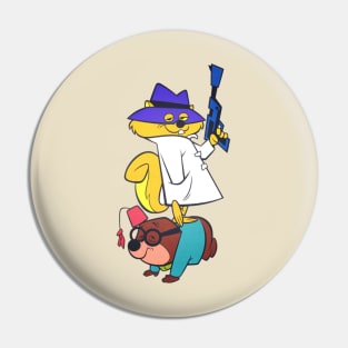 Secret Squirrel And Moroccan Mole cartoon retro Pin