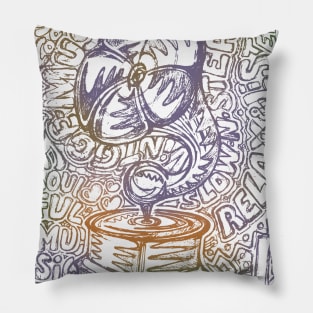 Gramophone Phonograph Retro Art Style Illustration Pillow