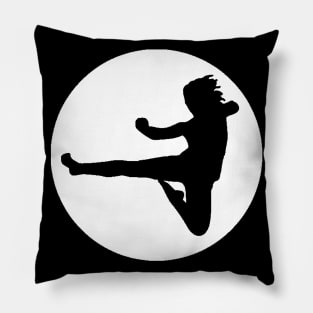 Jump Kick Icon Pillow