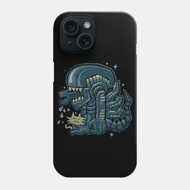 Cute Space Alien Creature Phone Case by DeepFriedArt