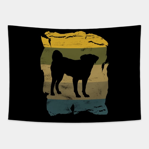 Appenzeller Sennenhunde Distressed Vintage Retro Silhouette Tapestry by DoggyStyles