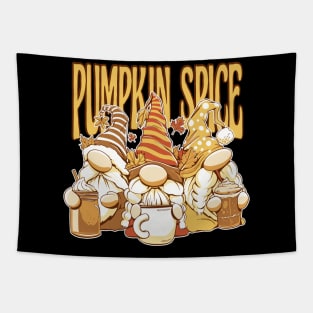 Gnomes with autumn drinks Tapestry