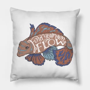 "Find your flow" color typography poster Pillow