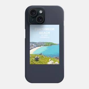 St Ives Porthmeor Cornwall. Cornish gift. Travel poster Phone Case